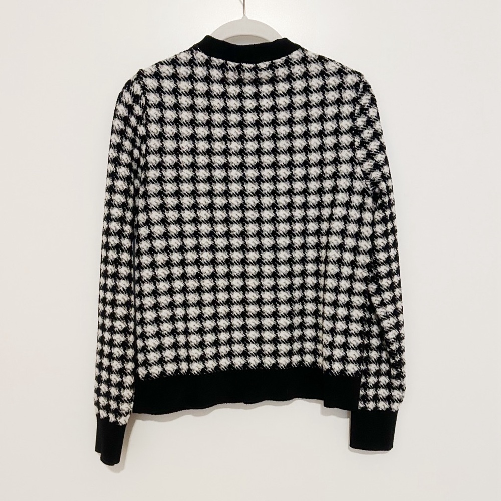 LOFT Houndstooth Cardigan Sweater - Picture 4 of 7